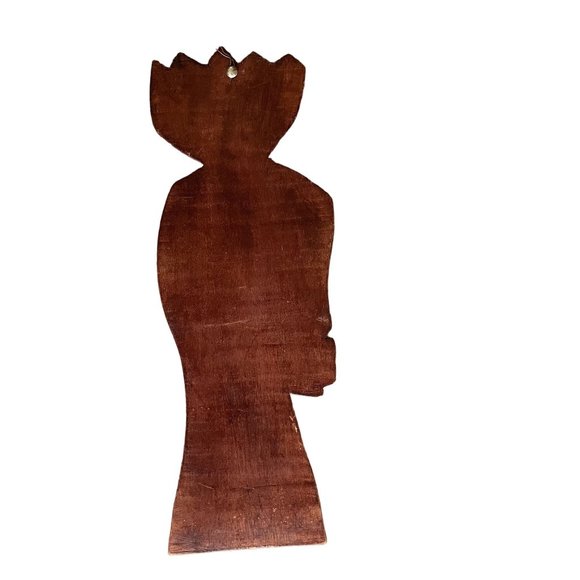 Vintage Hand Carved Wood Tribal Wall Hanging Art Decor 16 1/2" X 5 1/2" - Picture 4 of 4